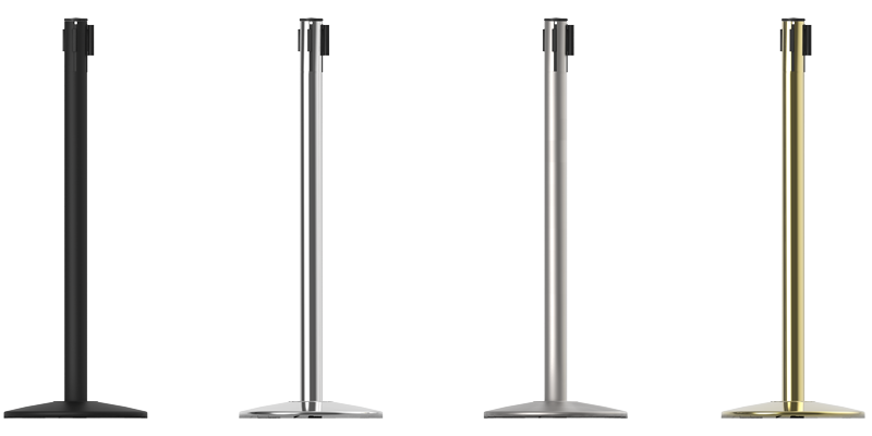 Finishes for queuing stanchions